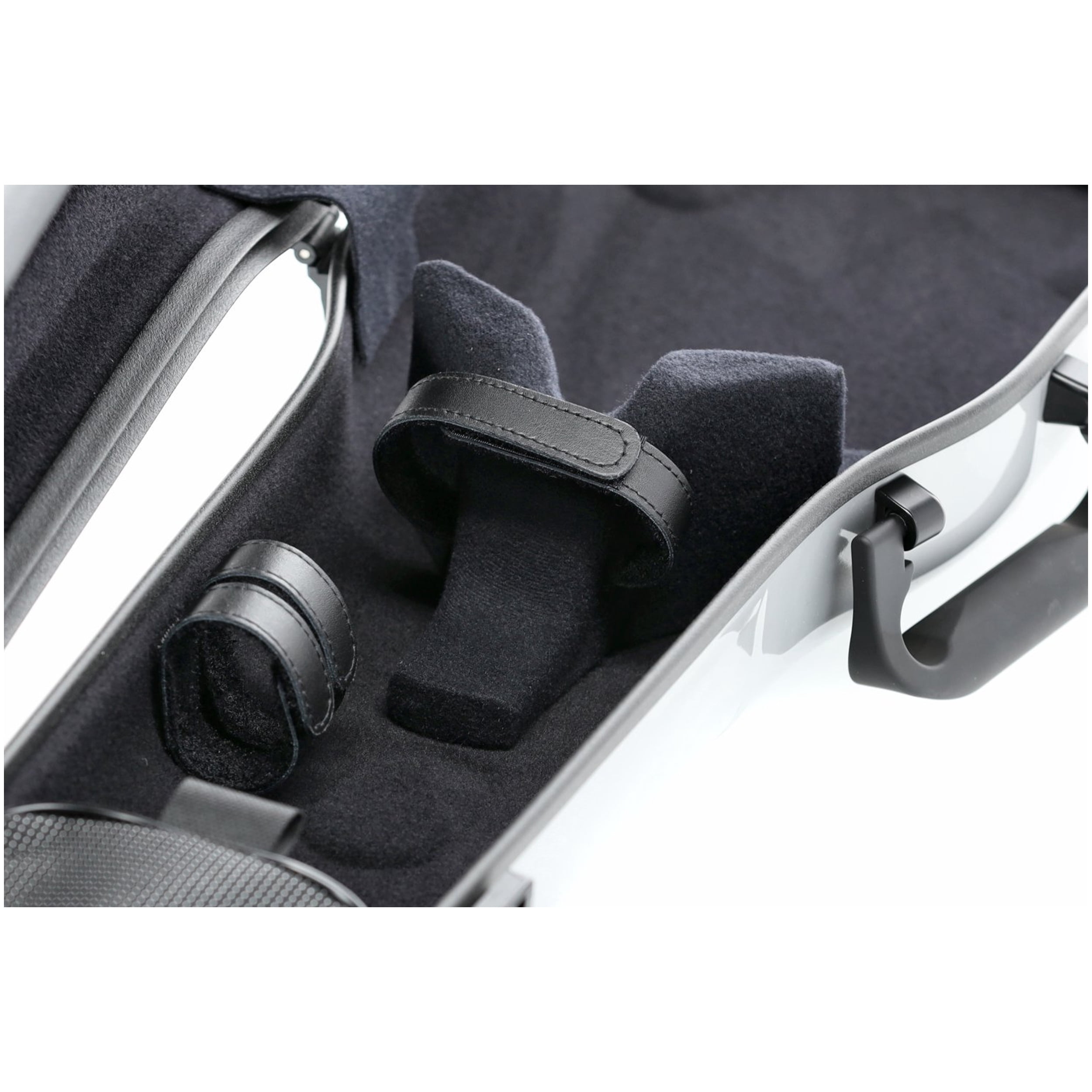 GEWA Violin Case, Air 1.7, Shaped, 4/4, Metallic Silver/Black, High Gloss