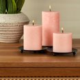thumbnail image 2 of Mainstays Unscented Decorative Mottled Pillar Candles Set (3x3, 3x4. and 3x6), Pink Mottled Color, 2 of 5