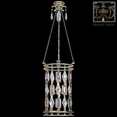 Encased Gems - Lantern ENCASED GEMS 6-Light Smoky Quartz Brown Bronze Patina Amber Perid FA-317