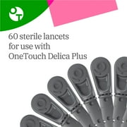 OneTouch Delica Plus Lancets & OneTouch Verio Test Strips Bundle - Fine 30-Gauge - for Diabetes Testing - Diabetic Supplies for Blood Sugar Monitor - Includes 60 Test Strips & 60 Lancets
