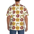 thumbnail image 5 of Xecao offers the Sunflowers And Skull for Men's Casual Short-sleeved Shirt, a button-up collared shirt with a pocket, perfect for beach vacations and yacht travel in the 3X-Large size., 5 of 7