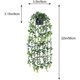thumbnail image 1 of XmhyTop Plantas colgantes falsas, paquete de 2 plantas colgantes artificiales de eucalipto, vegetación falsa en maceta, vaina de guisante para decoración de pared, interior y exterior del hogar, D, 1 of 5