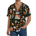 thumbnail image 3 of Disketp Men's Hawaiian Funny Farmers Print Shirts Button Down Holiday Beach Shirts-Small, 3 of 7
