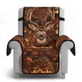 thumbnail image 2 of SCRAWLGOD Deer Camo Hunting Print Non Slip Recliner Chair Cover Removable Anti Dust Furniture Protector Washable Reclining Cover with Elastic Straps, 2 of 7
