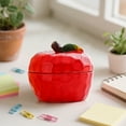 thumbnail image 6 of Cevemin Strawberry Ceramic Fruit Storage Box with Lid - Multifunctional Trinket Box Candy Jar for Home Decor and Gift Giving, 6 of 6