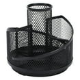 thumbnail image 2 of A Pen Holder Rotating Pencil Holder 360 Rotating Pen Caddy Holders Metal Mesh Desk Organizer with 5 Compartments Black Desktop Stationary Organizer for Home, 2 of 5
