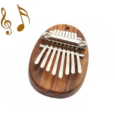 Mini Kalimba Thumb Piano - 8 Keys Finger Piano, Portable Marimba Hand Piano Gifts for Kids Adults Beginners Oval