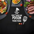 thumbnail image 2 of Don''t Make Me Poison Your Food,Funny Chef Apron,Funny Aprons for Women Men with 2 Tool Pockets,Waterproof and OilProof,Fun BBQ Baking Grilling Kitchen Apron, 2 of 5