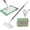 White-6 Cloths, variant on Clamp Grip Mini Mop, Zero Touch Cloth Changing Mop with Automatic Push Pull Handle,360 Rotating Lazy Mops Wet Dry for Whole House Cleaning,Retractable Gap Dust Cleaner Flat Mops (Purple-6 Cloths)