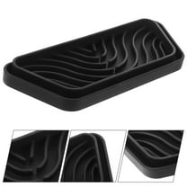 WHAMVOX Silicone Fridge Drip Catcher for Water Tray Protects from Spills Black