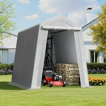 Heavy-Duty 6x8 FT Outdoor Storage Shed, Waterproof Portable Carport Canopy Shelter