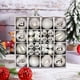 thumbnail image 2 of Colgante de árbol de Navidad, juego de Navidad, pintado, galvanizado, 44 piezas, colgante redondo, galvanizado, decoración navideña., 2 of 6