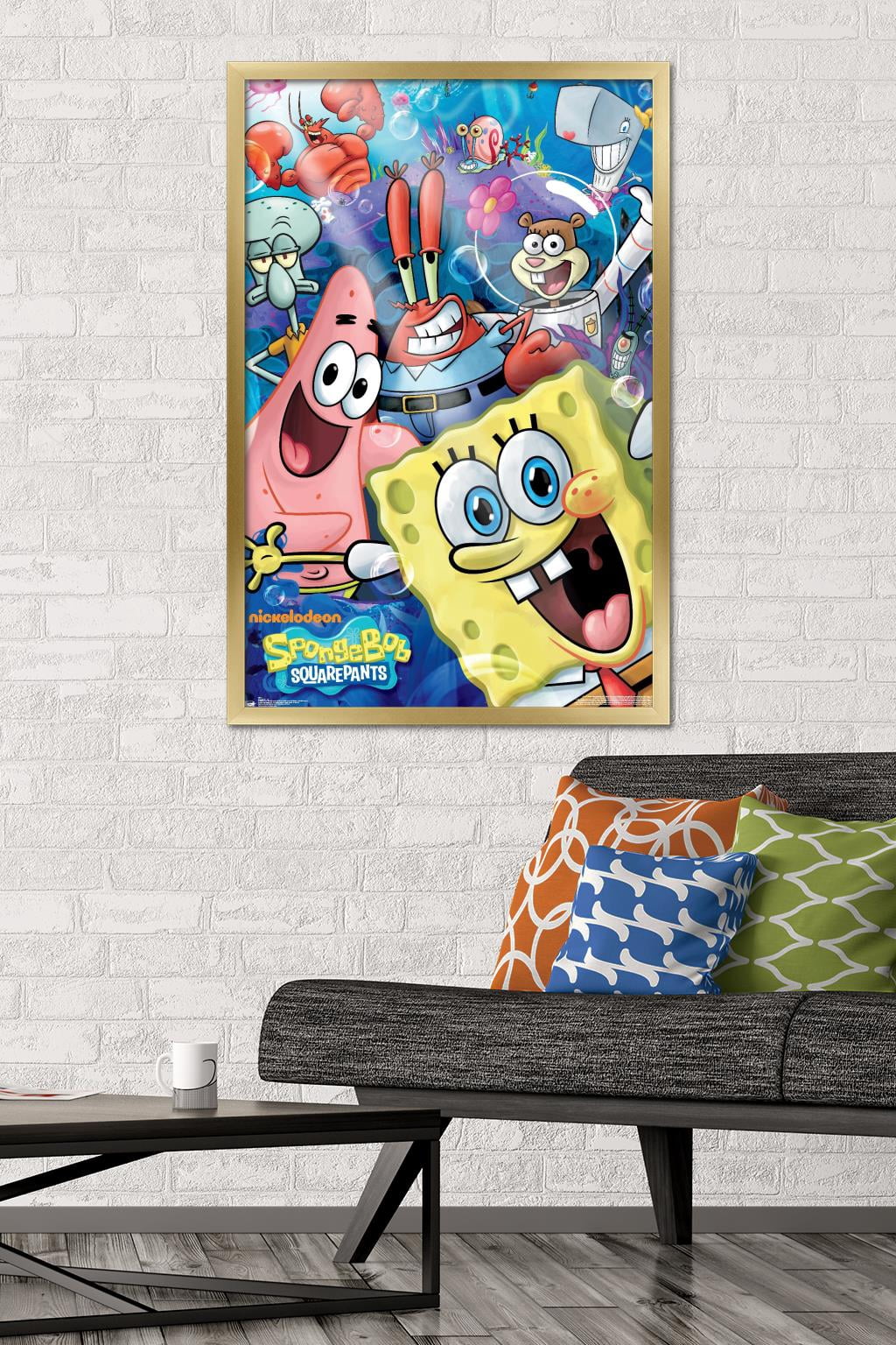 Nickelodeon Spongebob - Joy Wall Poster, 22.375" x 34", Framed