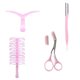 thumbnail image 1 of Kit de 8 estilos de plantillas para cejas, kit de modelado de cejas con ayudas y recortadores para herramientas de modelado de cejas, 1 of 7