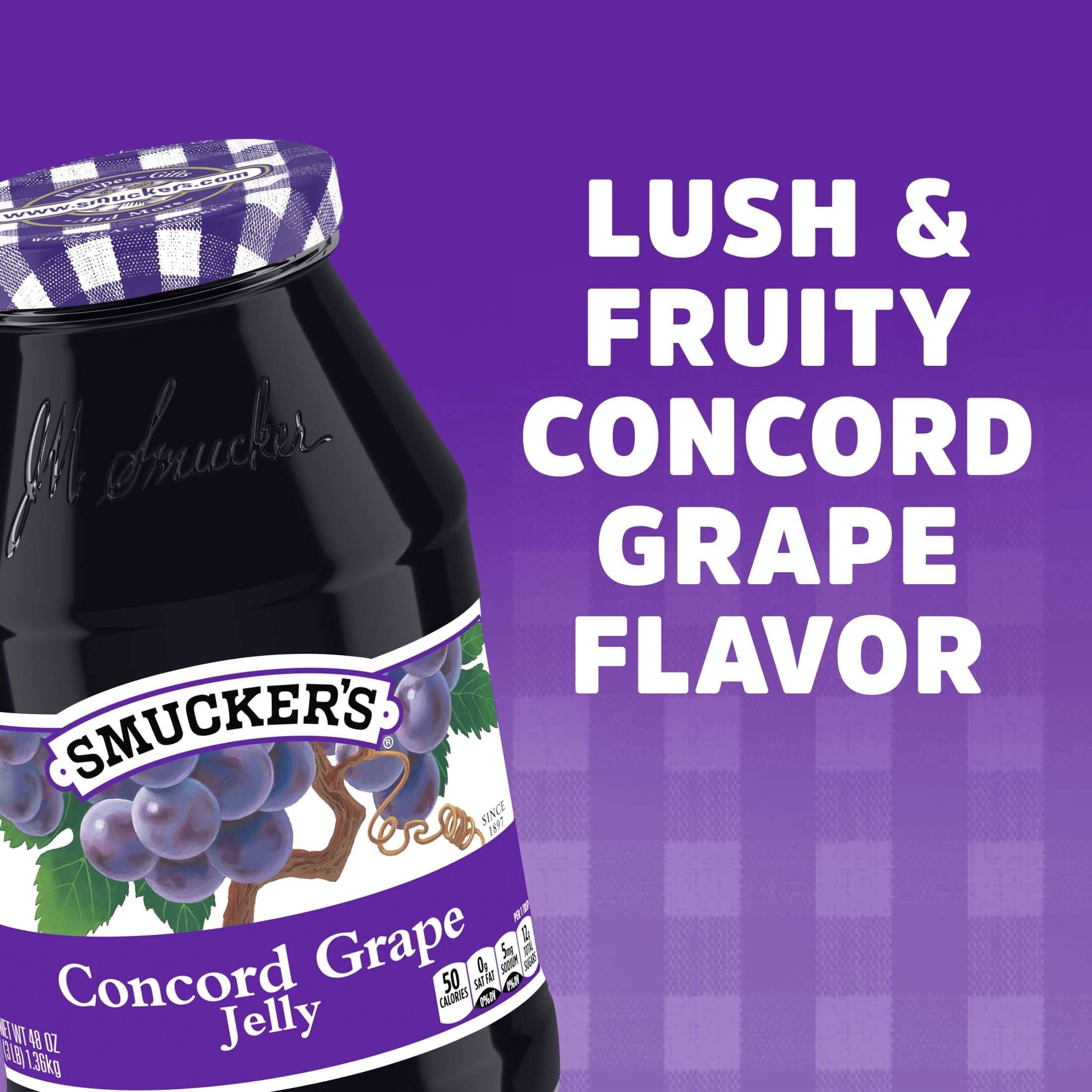 (3 pack) Smucker's Concord Grape Jelly, 48 oz