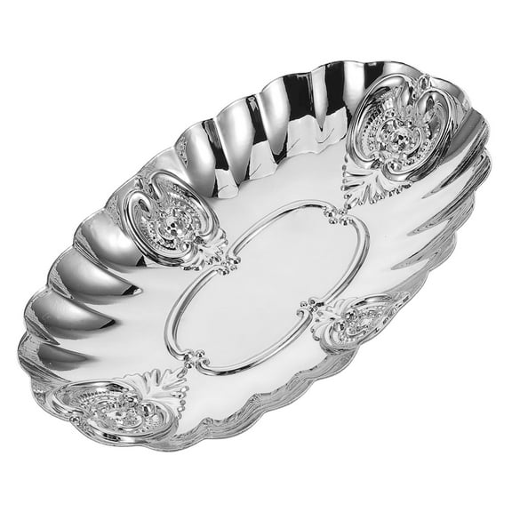 VORCOOL Elegant Silver Jewelry Organizer Tray with Vintage Design for Bedroom Or Dresser