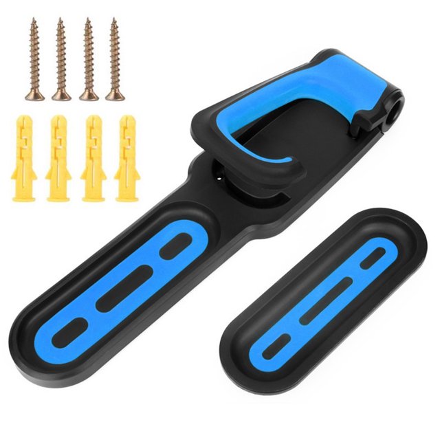 Sonducket Soporte de pared para bicicleta de montaña, estante de almacenamiento plegable para bicicleta, colgador ahorrador de espacio, soporte Ciclismo Azul negro