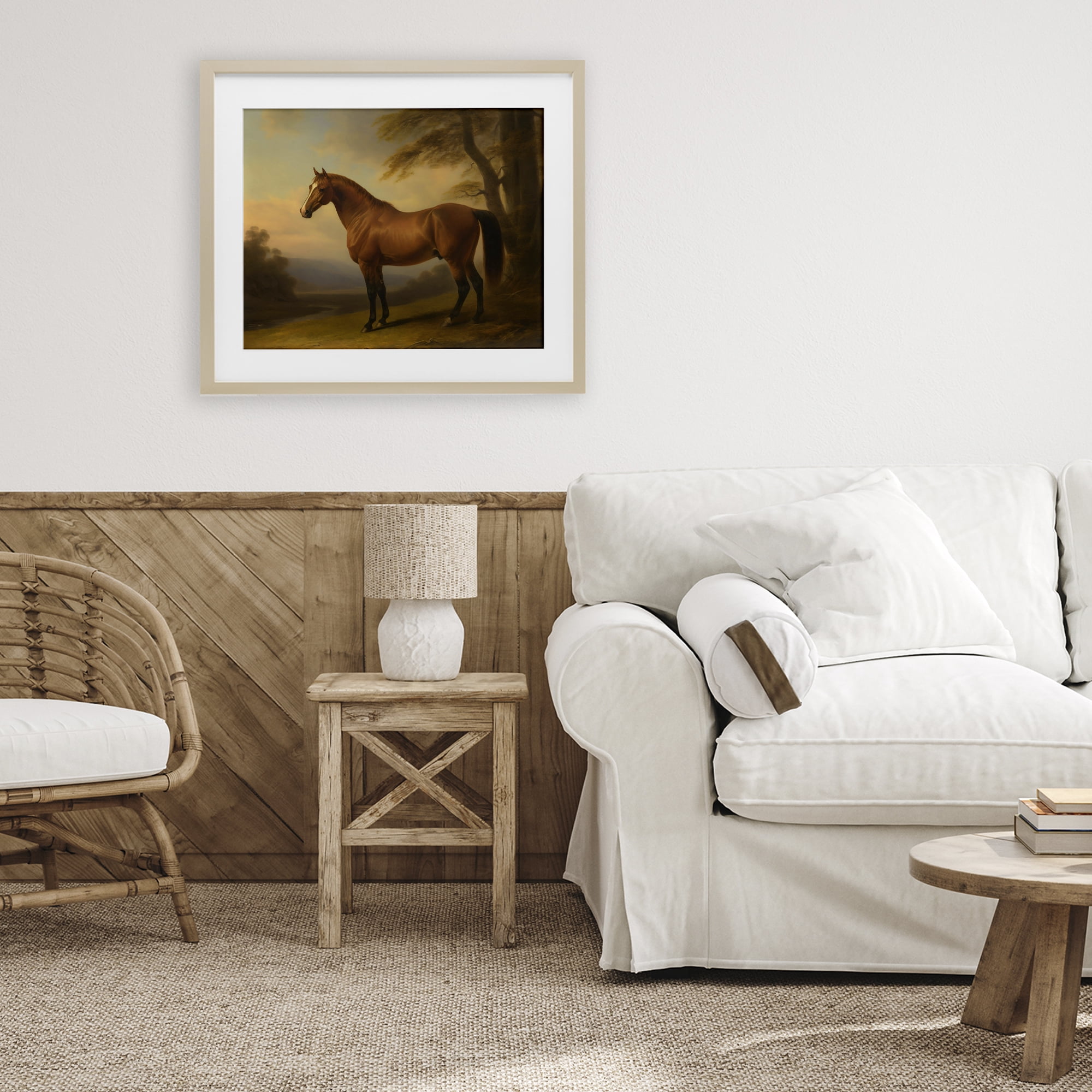 Stupell Industries Vintage Chestnut Horse Birch Framed Print Under Glass, design by Creative Studio