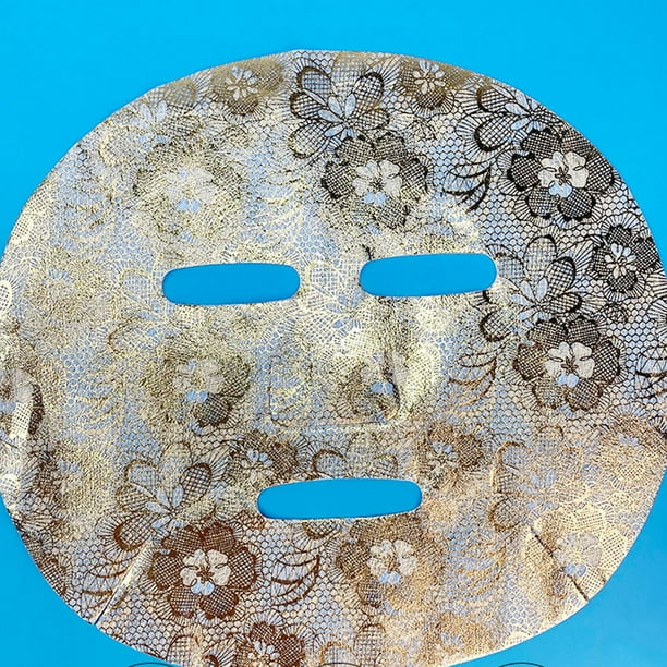 Hojas De Papel Desechables Para Mascarilla, Cuidado De La Piel, Flor Dorada, Tencel, 50 Unidades, Hojas De Papel Para Mascarilla, Bricolaje Para Salón De Belleza
