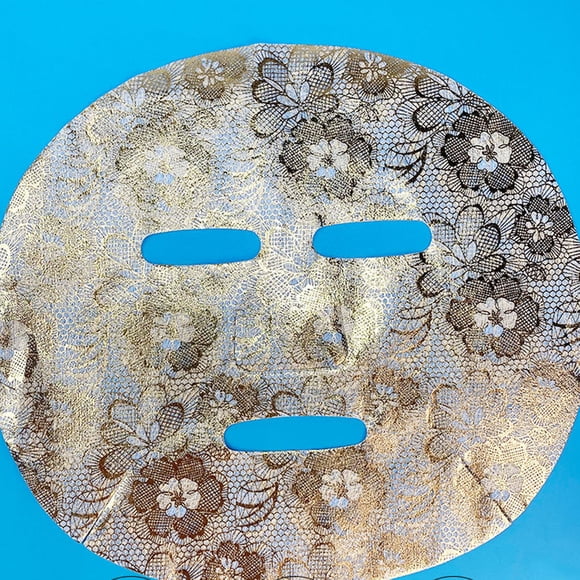 Hojas De Papel Desechables Para Mascarilla, Cuidado De La Piel, Flor Dorada, Tencel, 50 Unidades, Hojas De Papel Para Mascarilla, Bricolaje Para Salón De Belleza