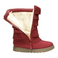 thumbnail image 3 of DREAM PAIRS Girl's Kid's Cute Zipper Flat Heel Mid Calf Boot Shoes KLOVE RED Size 8, 3 of 5