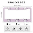 thumbnail image 3 of 2 Pcs Set Cute Christmas Snowman-4 License Plate Frames Cute Cartoon Funny Snowman Car Front License Plate Frame Stainless Aluminum 2 Holes for Women Men US Vehicles, 3 of 6