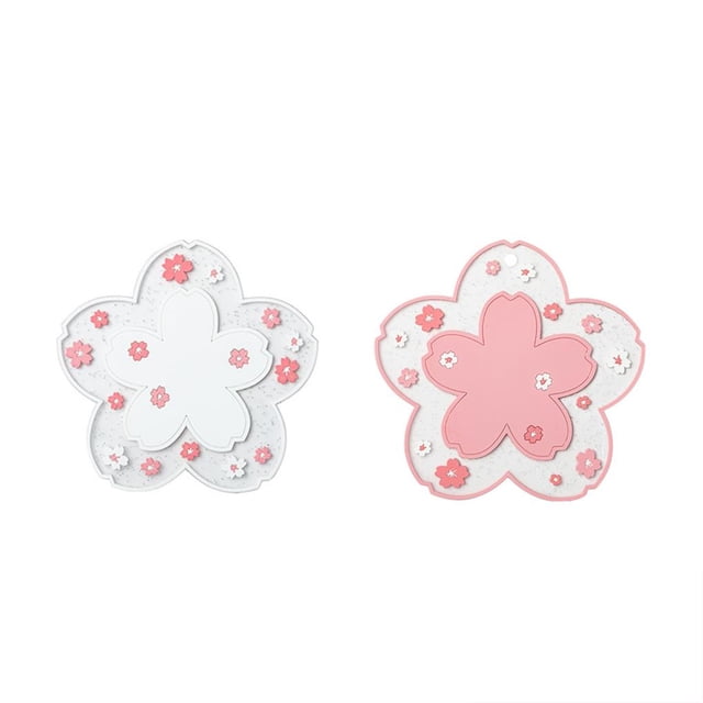 Bewildely Juego de alfombrillas de con diseño de flor de cerezo, almohadilla de cuenco de aislamiento térmico Costar para restaurante de oficina en Mostrada S Bewildely HA024716-01