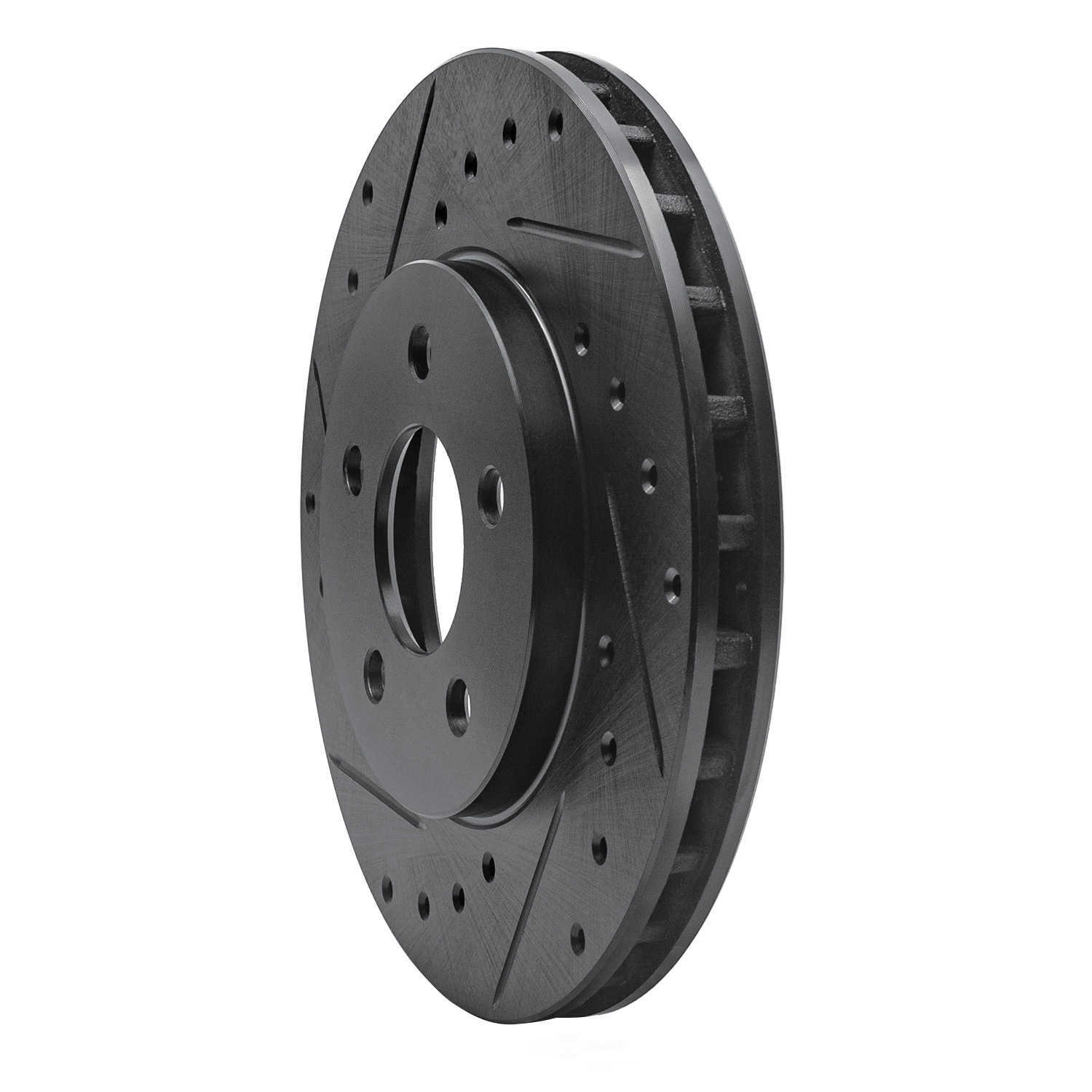 Dynamic Friction Company 633-40046L DFC Brake Rotor - Drilled And Slotted - Black