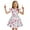 Multicolour, variant on Hiijoy Little Girls Flutter Sleeve Casual Dress Ice-Cream Print Summer Midi Dress