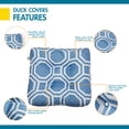 thumbnail image 3 of Duck Covers Water-Resistant 19 x 19 x 5 Inch Indoor Outdoor Seat Cushions, Periwinkle Blue Hexagon, 2-Pack, 3 of 7