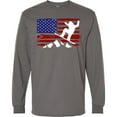 thumbnail image 3 of Inktastic Snowboarding Us Flag Long Sleeve T-Shirt, 3 of 5