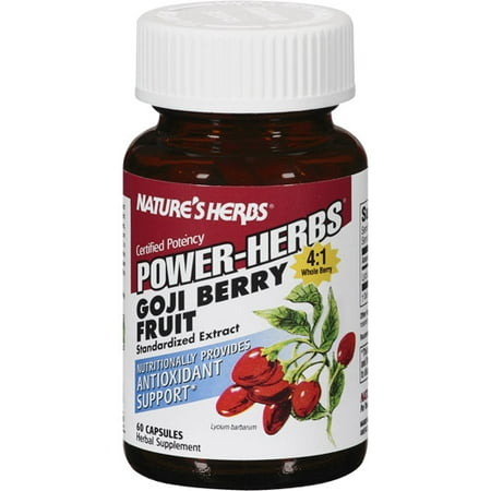 Natures Herbs Power-Herbs Goji Berry Fruit Extract 60 Capsules