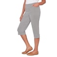 thumbnail image 3 of Alfred Dunner Womens Petite Stretch Stripe Clamdigger Capri Pant, 3 of 4