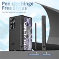 thumbnail image 4 of Allytechgroup for Samsung Galaxy Z Fold 6 5G Case with S Pen Holder, Kickstand Electroplating Hard PC  [Hinge Protection & Camera Protection] Magnetic Heavy Duty Shockproof Folding Stand Cover, Black, 4 of 8