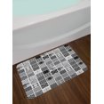 thumbnail image 2 of Grey Bath Mat, Mixed Checkered Squared Scotch Plaid Striped Patterns in Patchwork Style Image, Non-Slip Plush Mat Bathroom Kitchen Laundry Room Decor, 29.5 X 17.5 Inches, Black White Grey, Ambesonne, 2 of 2