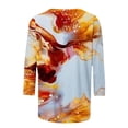 thumbnail image 5 of Dyegold 3/4 Sleeve Tops For Women Summer Round Neck Dressy Casual Vintage Floral Print Shirts Plus Size Trendy Blouses Tunic, 5 of 5