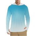 thumbnail image 2 of Dagugfen Mens Shirts Summer Hoodie Sun Protection Long Sleeve Loose Comfy Gradient Color Outdoor Shirts for Fishing, 2 of 8