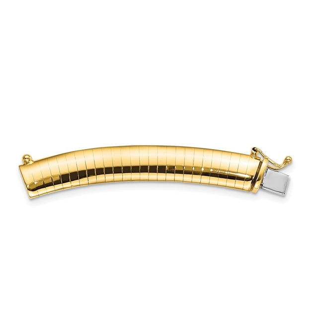 Diamond2Deal 14K Collier d'Extension Omega en Or Jaune 8mm pour Femmes