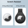 thumbnail image 3 of JETech Silicone Case for AirTag 2nd/1st Generation (2026/2021) with Keychain, Protective Air Tag Holder, 2-Pack (Black), 3 of 6
