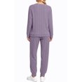 thumbnail image 5 of UVN Two Piece Sets for Women Casual Outfits Sets Textured Long Sleeve Shirts and Long Pants Lounge Set Fall Pajama Sets with Pockets, 5 of 9