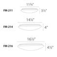 thumbnail image 4 of WAC Lighting Glo 16" 1-Light LED 5-CCT Energy Star Aluminum Flush Mount in White, 4 of 5