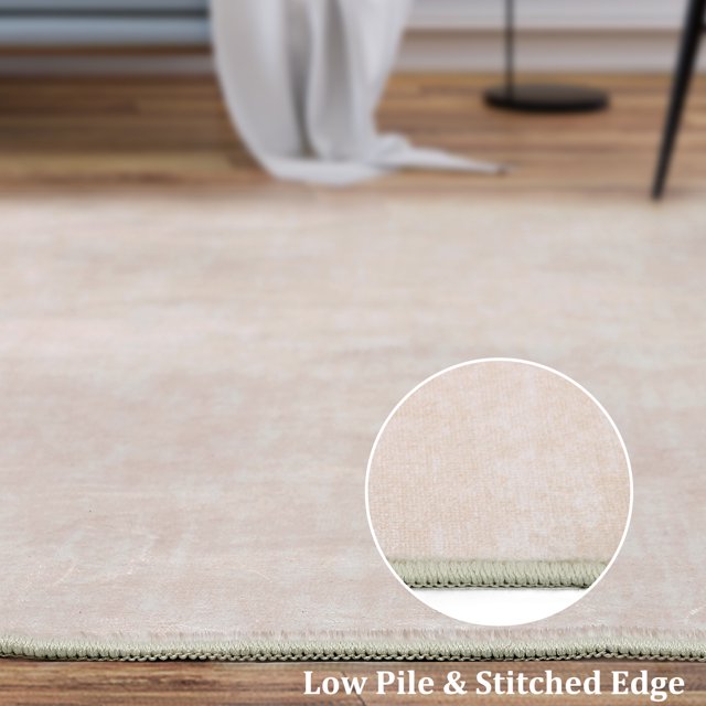 Modern Low-Pile Machine Washable Entryway Runner Rug for Laundry, Bedroom & Living Room