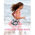 thumbnail image 3 of Aideaone Girls 3 Piece Swimsuit Tankini Bathing Suit with Cover Up Skirt Quick Dry tankini swimsuits for teens Beach Swimwear for 6-12 Years, 3 of 9