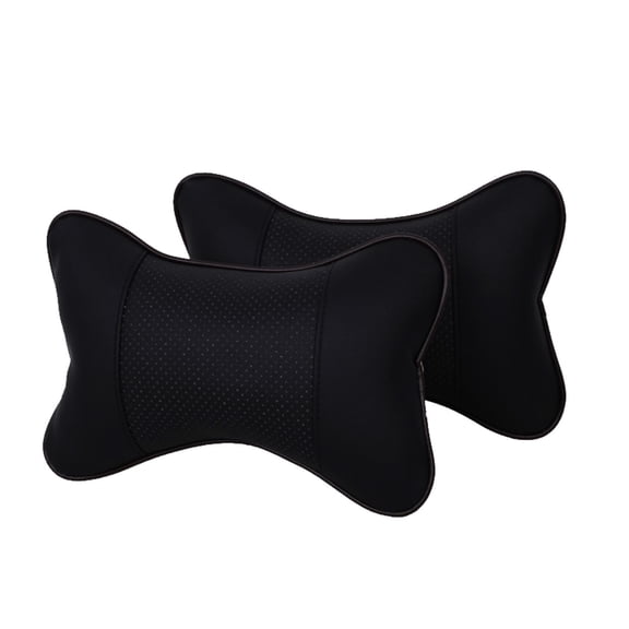 2-Pack Car Neck Pillow, Breathable Head Rest, Soft PU Leather, Comfortable Support, for Travel