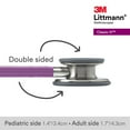 thumbnail image 5 of 3M Littmann Classic III Monitoring Stethoscope, 5832, Stainless Steel Chestpiece, 27" Lavender Tube, 5 of 15