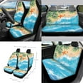 thumbnail image 2 of Yuyamidu Starfish Car Seat Cover Set Beach Car Steering Wheel Cover Seat Belt Strap Pad Trash Bag Air Vent Organizer Pocket Rearview Mirror Cover Auto Cup Mat Wristlet Keychain 15 PCS, 2 of 7