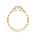thumbnail image 2 of ANGARA Natural Oval Aquamarine and Pear Diamond Three Stone Engagement Ring in 14K Yellow Gold for Women (Size-7x5mm) | March Birthstone, Anniversary, Jewelry Gift for Women | Natural Aquamarine Ring, 2 of 10