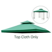 10'x10' Square2-Tier Gazebo Canopy Remplacement résistant à l'eau UV protégé Top Cover Garden Sun Shade (Vert)