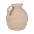 thumbnail image 6 of Vase Pottery Paper Mache Handle Detail 10" Ivory Tan for Home Office Bedroom Living Room Decor, 6 of 13
