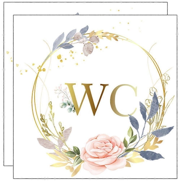2pcs WC Floral Decorative Wall Stickers Wall Decals Bathroom Stickers WC Decals